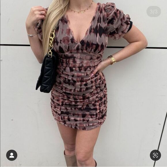 ZARA DRAPED TULLE DRESS - Picture 8 of 15